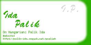 ida palik business card